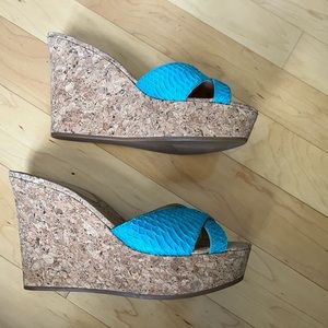 Badgley Mischka Turquoise Wedge